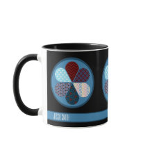 MODERNE ABSTRACTE PATCHWORK BLOEMPATROON NAAM TEKS
