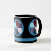 MODERNE ABSTRACTE PATCHWORK BLOEMPATROON NAAM TEKS MOK (Voorkant rechts)