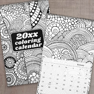 Moderne Abstracte Patronen Kleuren Kalender
