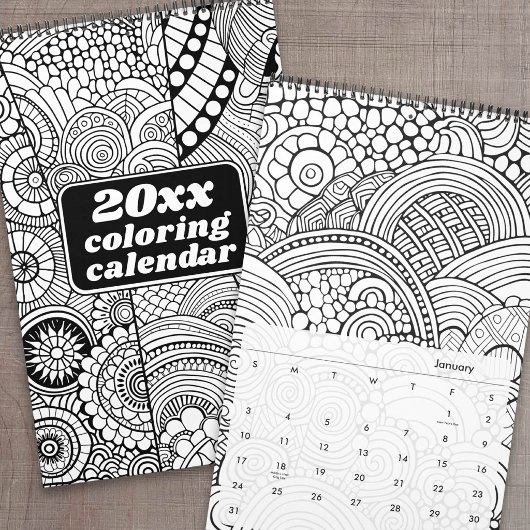 Moderne Abstracte Patronen Kleuren Kalender