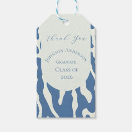 Moderne abstracte patroon afstudeer dank je tag cadeaulabel