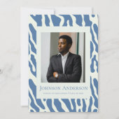 Moderne abstracte patroon afstudeeraankondiging kaart (Voorkant)