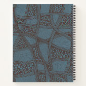 Moderne Abstracte Patroon script Aangepaste Naam Notitieboek (Achterkant)