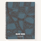 Moderne Abstracte Patroon script Aangepaste Naam Notitieboek (Voorkant)