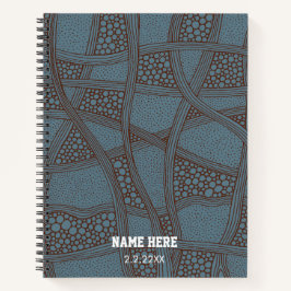 Moderne Abstracte Patroon script Aangepaste Naam Notitieboek