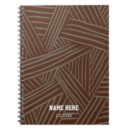 Moderne Abstracte Patroon script Aangepaste Naam Notitieboek