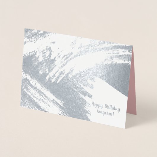 Moderne Abstracte penseel - Echte Folie Folie Kaarten (Voorkant)