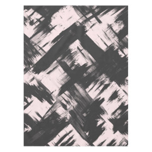 Moderne Abstracte penseelpenseelstreek met zwart o Tafelkleed