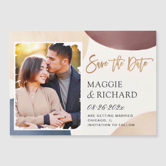 Moderne Abstracte penseelstreek Sparen de Magnet v (Voorkant)