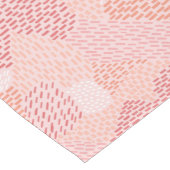 Moderne Abstracte penseelstreken Blush Pink Peach Korte Tafelloper (Hoek)