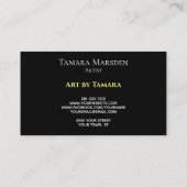 Moderne Abstracte penseelstreken Creatieve artiest Visitekaartje (Achterkant)