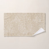 Moderne Abstracte penseelstreken Khaki Tan Bad Handdoek (Handdoek)