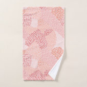 Moderne Abstracte penseelstreken, pit, roze Bad Handdoek (Handdoek)