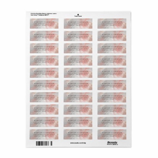 Moderne, Abstracte penseelstreken van het mosterdk Etiket (Full Sheet)