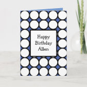 Moderne Abstracte, persoonlijke Happy Birthday Kaart (Voorkant)