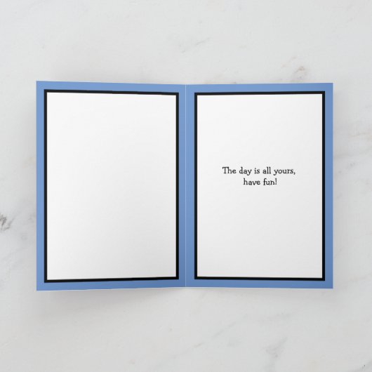 Moderne Abstracte, persoonlijke Happy Birthday Kaart (Binnen)