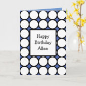 Moderne Abstracte, persoonlijke Happy Birthday Kaart (Gele Bloem)