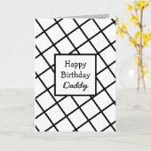 Moderne Abstracte Persoonlijke Happy Birthday papa Kaart (Gele Bloem)