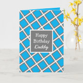 Moderne Abstracte Persoonlijke Happy Birthday papa Kaart (Gele Bloem)