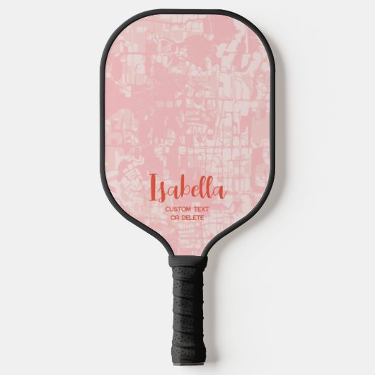 Moderne Abstracte persoonlijke naam Pickleball Pad Paddle (Voorkant)