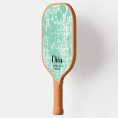 Moderne Abstracte persoonlijke naam Pickleball Pad Pickleball Paddle (Links)