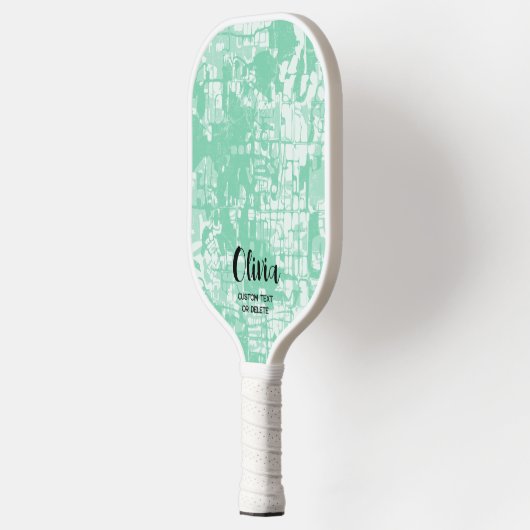 Moderne Abstracte persoonlijke naam Pickleball Pad Pickleball Paddle (Links)