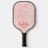 Moderne Abstracte persoonlijke naam Pickleball Pad Pickleball Paddle (Voorkant)