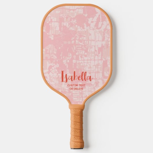 Moderne Abstracte persoonlijke naam Pickleball Pad Pickleball Paddle (Voorkant)