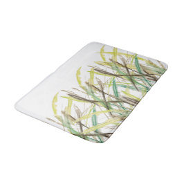 Moderne Abstracte Planten Waterverf Handbeschilder Badmat