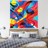 Moderne Abstracte Pop Art Canvas Afdruk (Insitu (Slaapkamer))