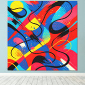 Moderne Abstracte Pop Art Canvas Afdruk (Insitu (Houten vloer))