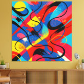 Moderne Abstracte Pop Art Canvas Afdruk (Insitu (Woonkamer))