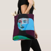 Moderne Abstracte Portret Tote Tas (Dichtbij)