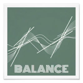 Moderne Abstracte Poster – Minimaal Groen Wandkuns
