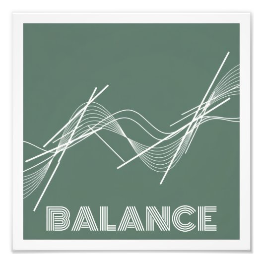 Moderne Abstracte Poster – Minimaal Groen Wandkuns (Voorkant)