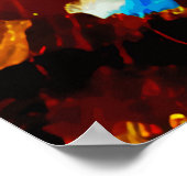 Moderne Abstracte, prachtige, blauwgroen gouden Po Poster (Hoek)