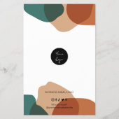 Moderne Abstracte prijslijst voor bedrijven Flyer (Achterkant)