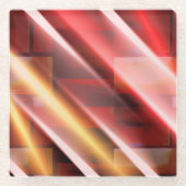 Moderne Abstracte Print Art Decor Digitale Kunst Glazen Onderzetter (Voorkant)