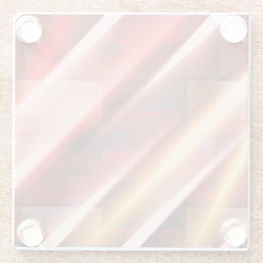 Moderne Abstracte Print Art Decor Digitale Kunst Glazen Onderzetter (Achterkant)