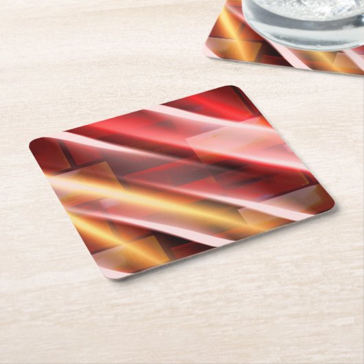 Moderne Abstracte Print Art Decor Digitale Kunst Kartonnen Onderzetters (Schuin)