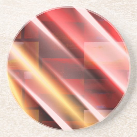 Moderne Abstracte Print Art Decor Digitale Kunst Zandsteen Onderzetter (Voorkant)