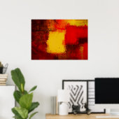 Moderne Abstracte Print Minimalistische Kunst Deco (Thuiskantoor)