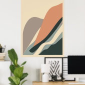 Moderne Abstracte print, waarde Poster papier (mat (Thuiskantoor)