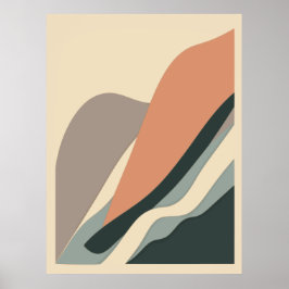 Moderne Abstracte print, waarde Poster papier (mat