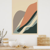 Moderne Abstracte print, waarde Poster papier (mat (Keuken)