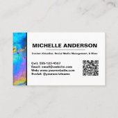 Moderne Abstracte professionele kleurrijke Visitekaartje (Achterkant)