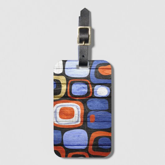 Moderne Abstracte puistlook Bagagelabel (Voorkant (verticaal))