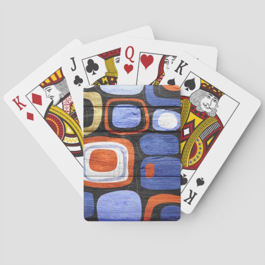 Moderne Abstracte puistlook Pokerkaarten (Achterkant)