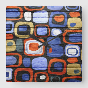 Moderne Abstracte puistlook Vierkante Klok