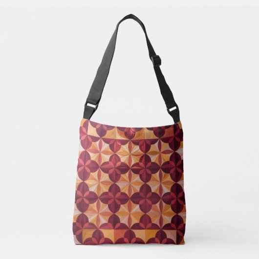 Moderne Abstracte quilt, crossbody tassen in elkaa (Voorkant)